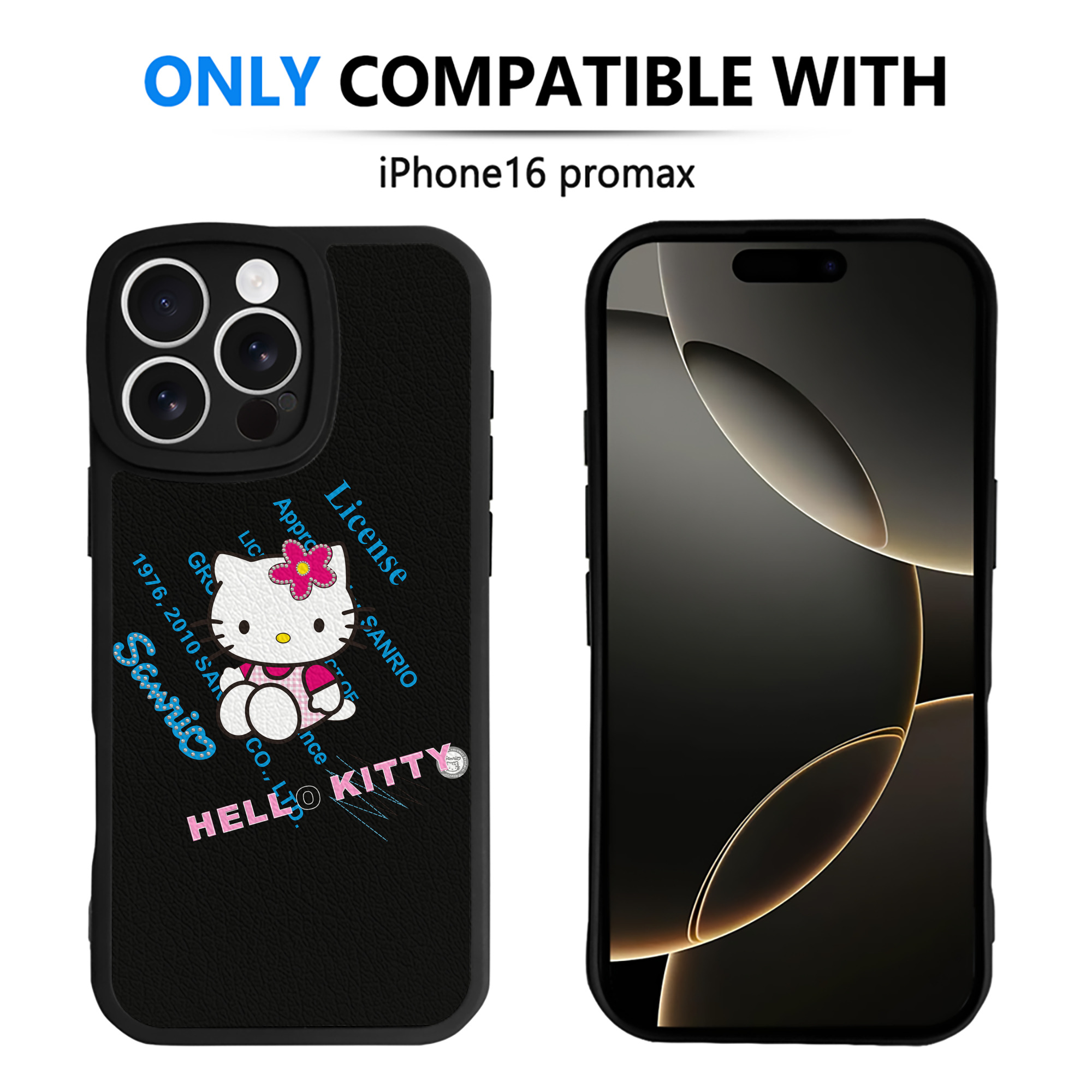 （画像用） Hello Kitty ハローキティ 【iPhone 16シリーズ対応】シリコンスマホケース（レザー調） 材質：シリコン